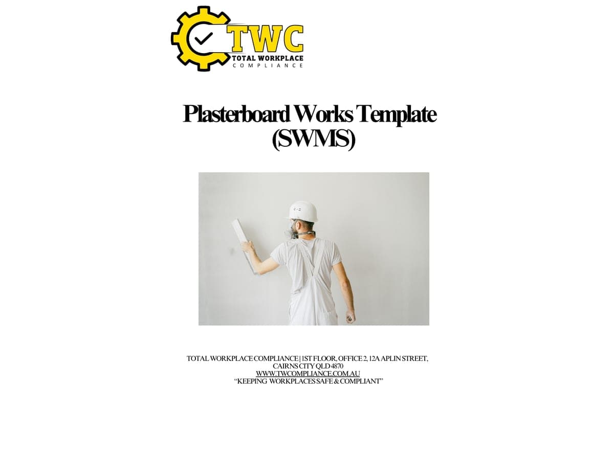 Plasterboard Works Template(SWMS)