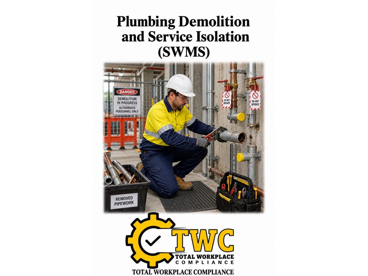 Plumbing Demolition and Service Isolation Template (SWMS)