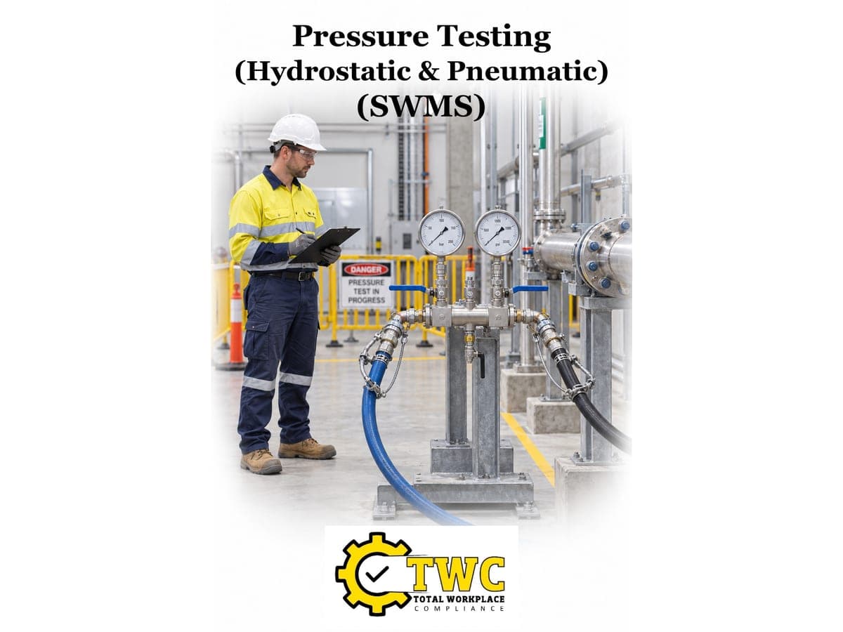 Pressure Testing (Hydrostatic & Pneumatic) Template (SWMS)