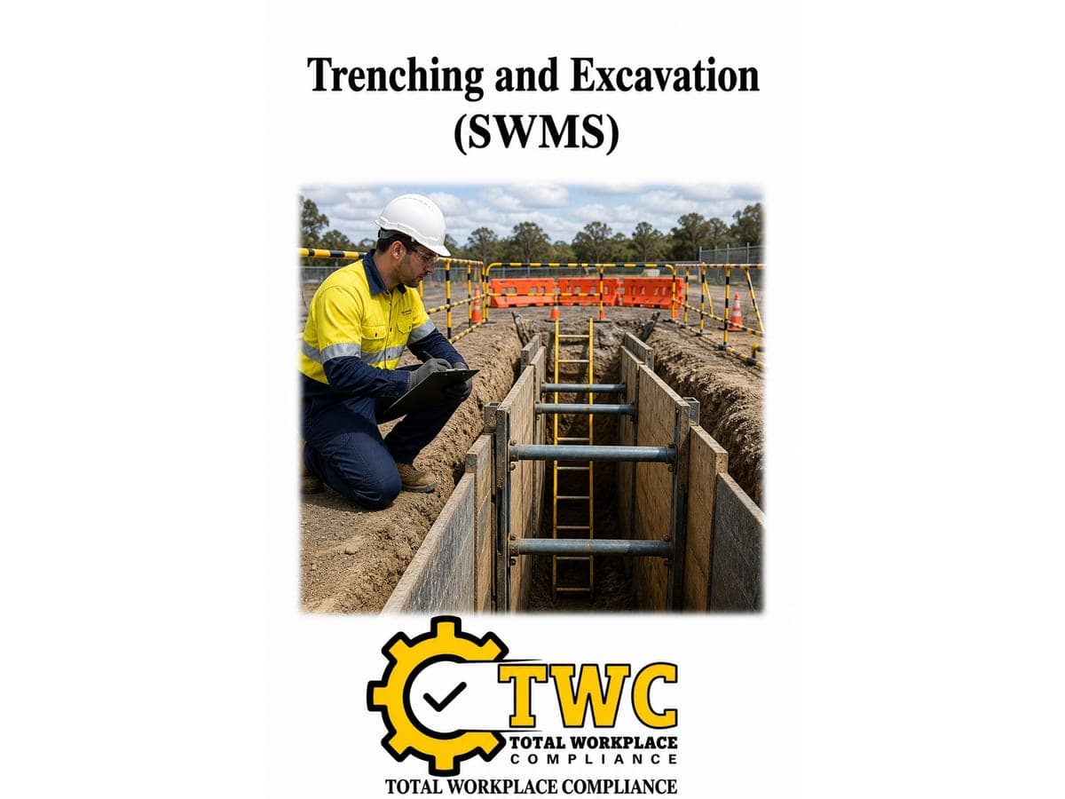 Trenching & Excavation SWMS Template – Safe Work Method Statement