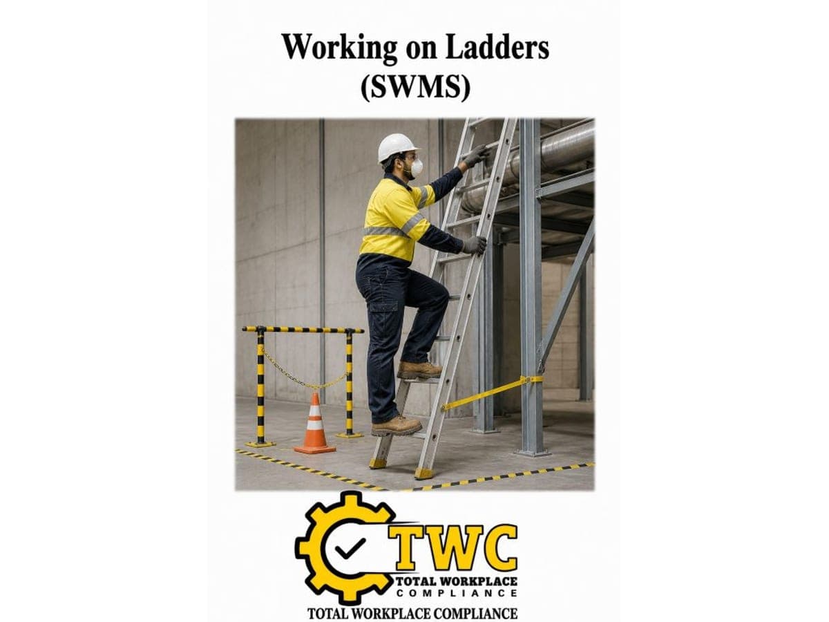 Working on Ladders SWMS Template – Safe Work Method Statement